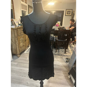 Juniors rue21 Black Ruffle Mini Dress M